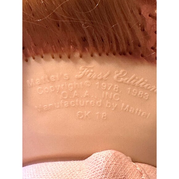 Cabbage Patch doll red hair tongue Mattel First Edition 1978 1983 tush tag 1995 - Picture 2 of 12